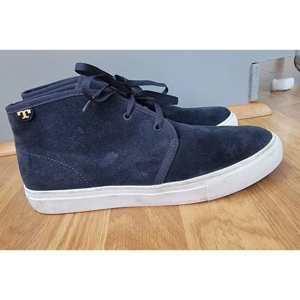 Tory Burch Iggy Suede Lace-Up Sneakers 8.5